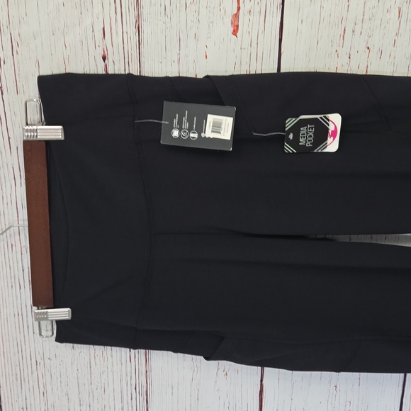 NWT BSP Black Flare Leggings Women’s Size Large Media Pocket Yoga Athletic Pants - Picture 8 of 15